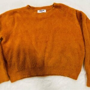 Double Zero Burnt Orange Fuzzy Sweater